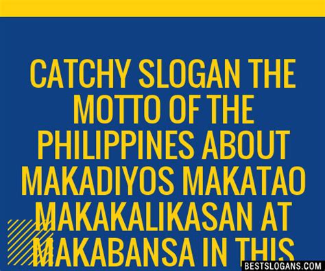 makabansa slogan|Motto of Philippines .